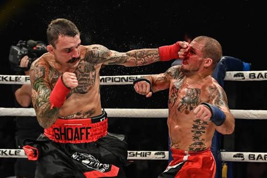 BKFC fighter Shaun Shoaff in action